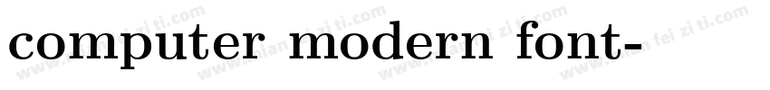 computer modern font字体转换